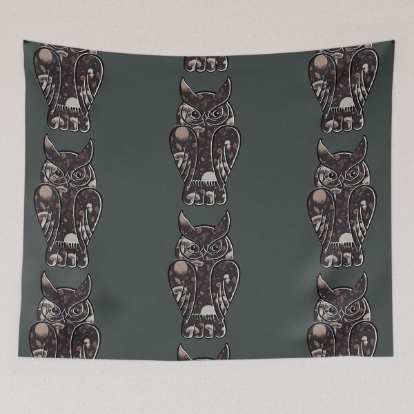 Item preview, Dark Cottagecore Owl Witchy Forest Wallpaper designed and sold by CaptainNemo21.