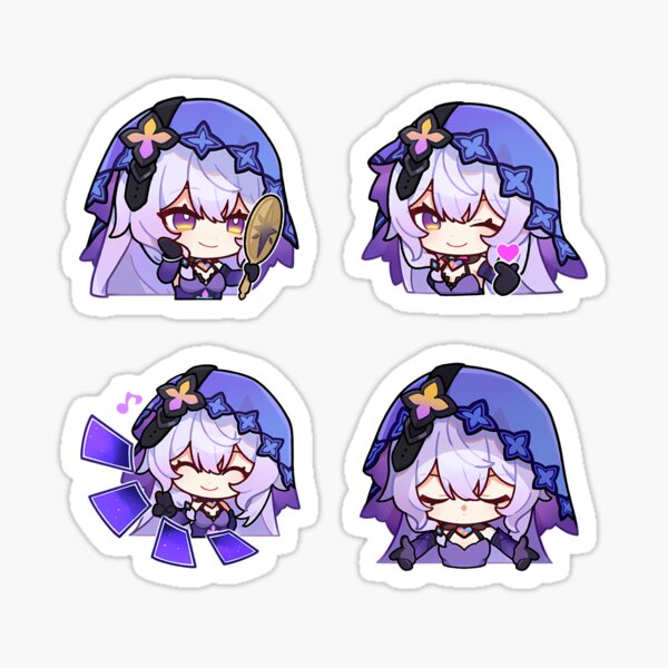 Item preview, Black Swan Sticker set Honkai Star Rail designed and sold by Demray.