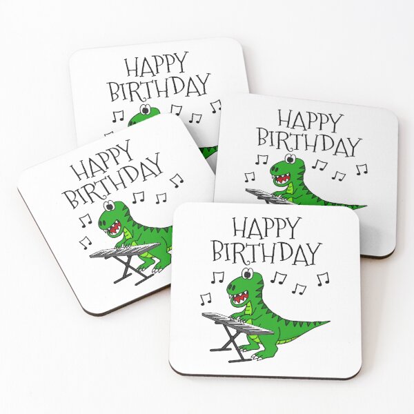 Item preview, T-Rex Dinosaur Piano Happy Birthday Pianist Musician designed and sold by doodlerob.