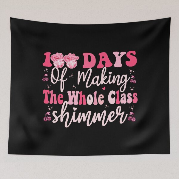 Item preview, Funny 100 Days of Making the Whole Class Shimmer Haert ball disco Retro designed and sold by ArtByKatti.