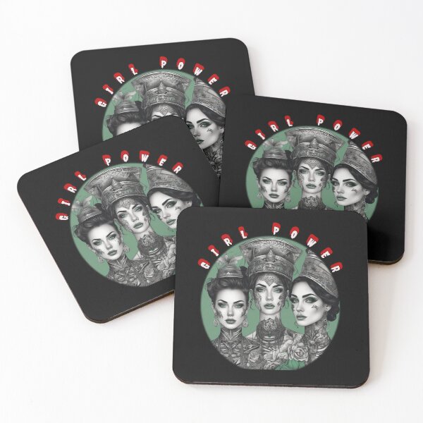 Item preview, Girl power, cool Green themed portrait designed and sold by sailorsam1805.