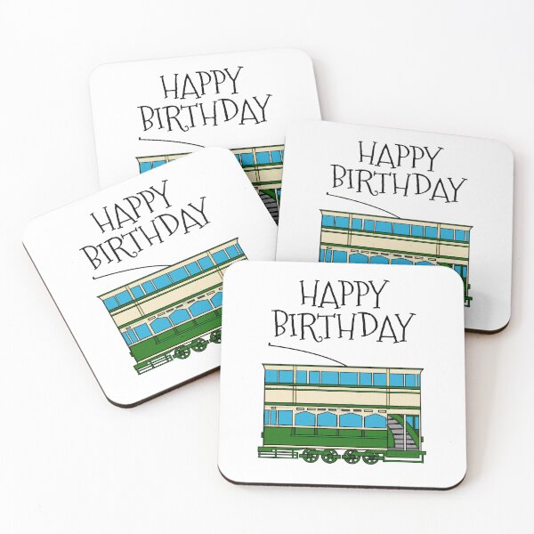 Item preview, Tram Happy Birthday Rail Enthusiast designed and sold by doodlerob.