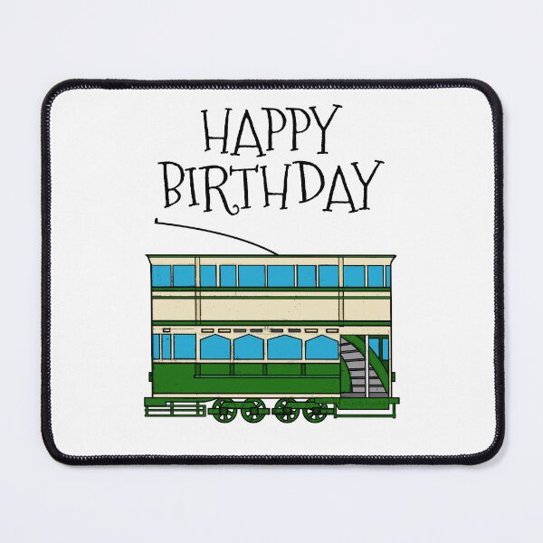 Item preview, Tram Happy Birthday Rail Enthusiast designed and sold by doodlerob.