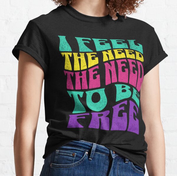 Item preview, I Feel The Need To Be Free Retro designed and sold by ZeptepiTrends.