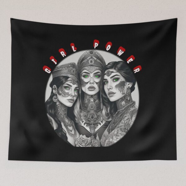 Item preview, Girl power, cool Green eyed tattooed graduates designed and sold by sailorsam1805.