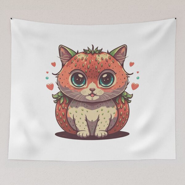 Item preview, Cute Strawberry Cat designed and sold by PulseGraph.