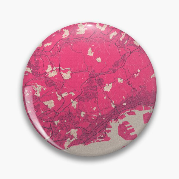 Item preview, Kobe City Map of Japan - Blossom designed and sold by deMAP.