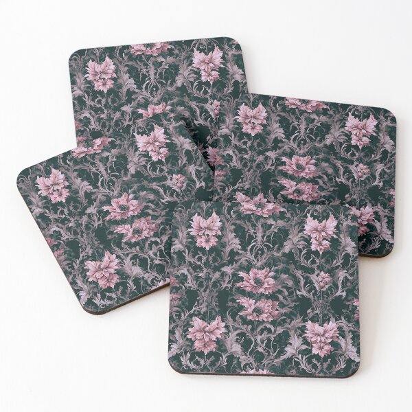 Item preview, Dark Cottagecore Academia Renaissance Floral Wallpaper designed and sold by CaptainNemo21.