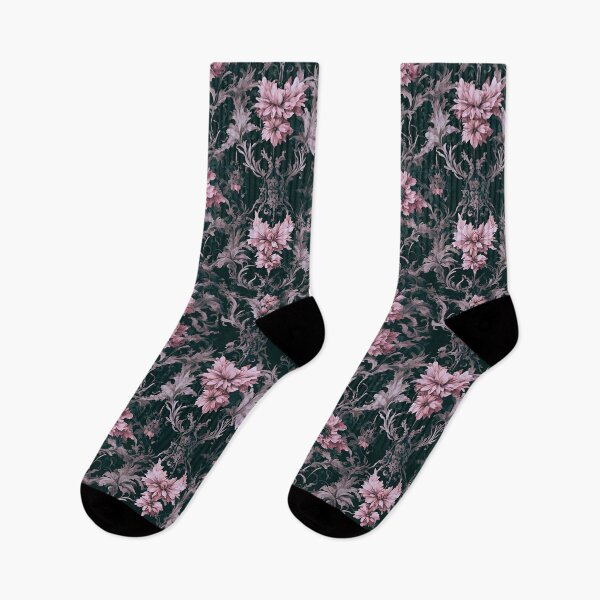 Item preview, Dark Cottagecore Academia Renaissance Floral Wallpaper designed and sold by CaptainNemo21.