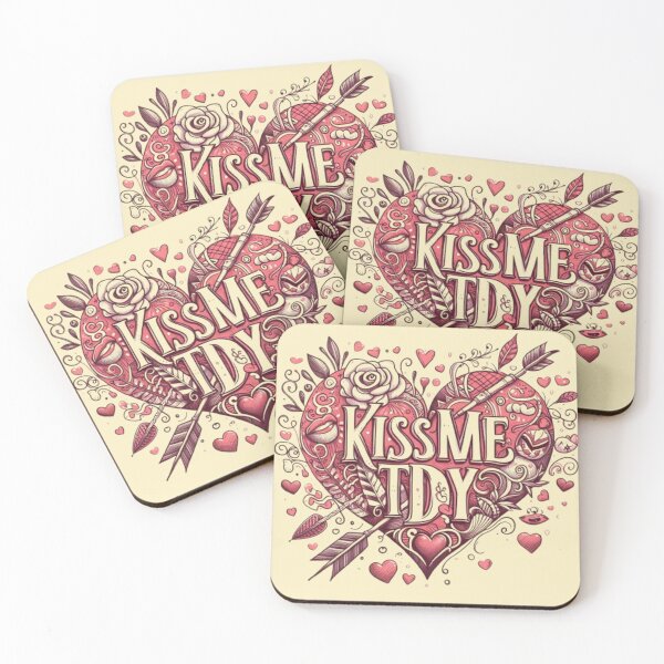 Item preview, Valentine's Day kiss Me on heart pierced with arrow designed and sold by JaroDesign2023.