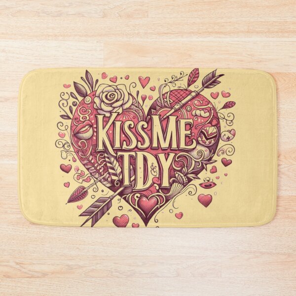 Item preview, Valentine's Day kiss Me on heart pierced with arrow designed and sold by JaroDesign2023.