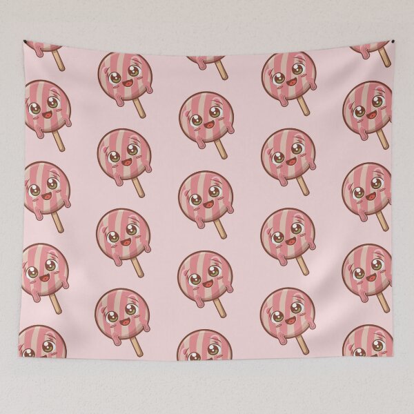 Item preview, Cute Kawaii Pink Lollipop Dripping ; Pattern designed and sold by PatternInArt.
