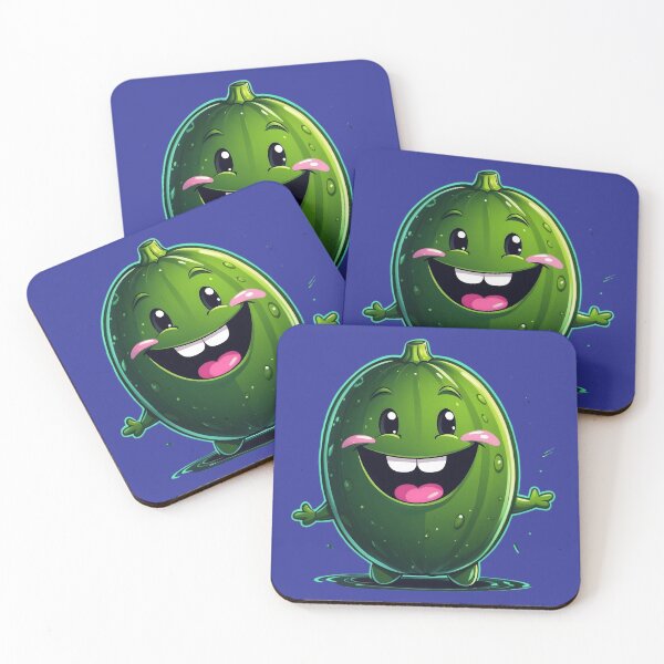 Item preview, Green Chubby Cuke - Kawaii Cucumber designed and sold by MerchshopNL.