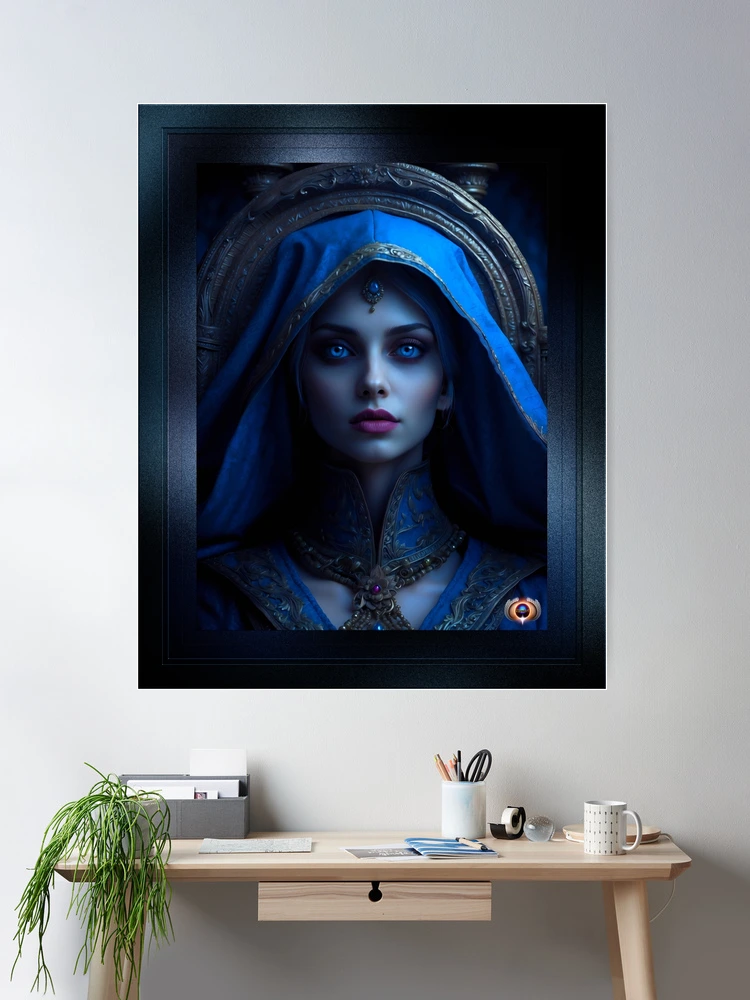 The Mystic Anisha Stunning AI Concept Art Portrait by Xzendor7 Room Decor Poster Art Print