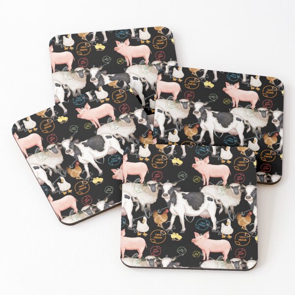 Item preview, Midnight black vegan for the animals designed and sold by Haybow-Podge.