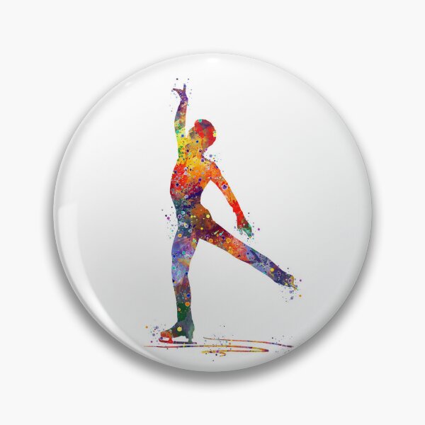 Item preview, Boy Figure Skater Watercolor designed and sold by LotusGifts.