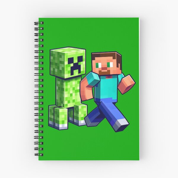 Item preview, blocky adventurer discover a creepy monster behind him designed and sold by PowerUpPalette.