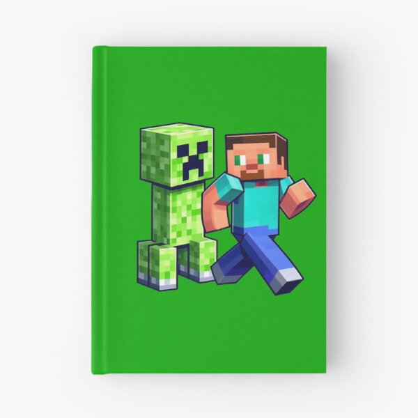 Item preview, blocky adventurer discover a creepy monster behind him designed and sold by PowerUpPalette.