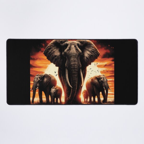 Item preview, Majestic Elephants at Sunset designed and sold by ByteyCreatives.