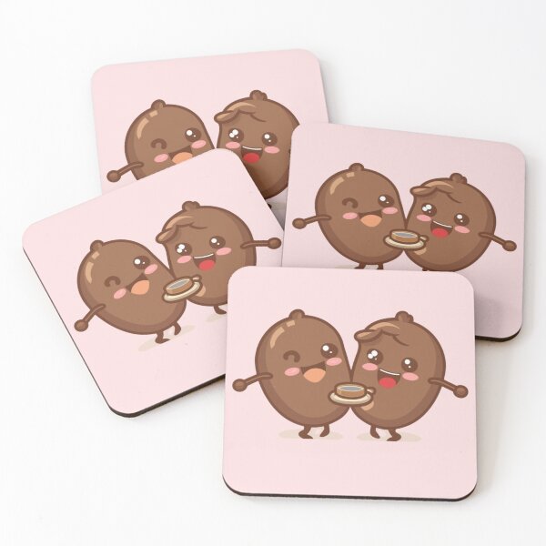 Item preview, Kawaii Coffee Beans Pattern designed and sold by PatternInArt.