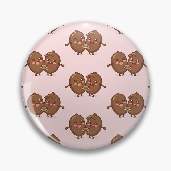 Item preview, Kawaii Coffee Beans Pattern designed and sold by PatternInArt.