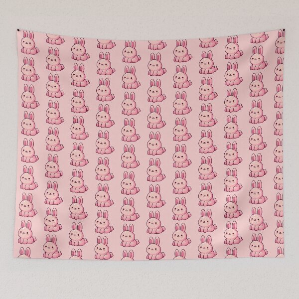 Item preview, Animated cartoons inspired cute pink rabbit designed and sold by ISIKPK.