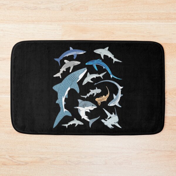 Item preview, Shark species Blue shark Whale shark Hammerhead shark Mako shark designed and sold by NicGrayGraphic.