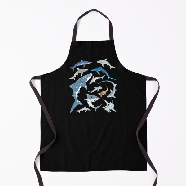 Item preview, Shark species Blue shark Whale shark Hammerhead shark Mako shark designed and sold by NicGrayGraphic.