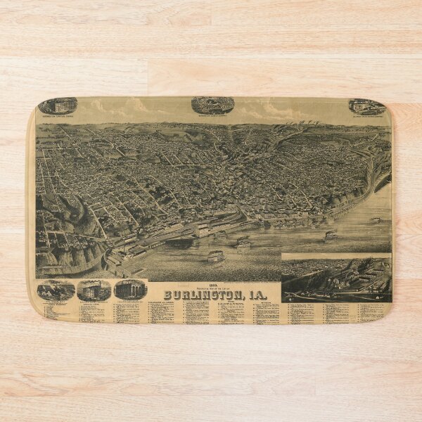Item preview, Burlington, Iowa (1889) designed and sold by allhistory.