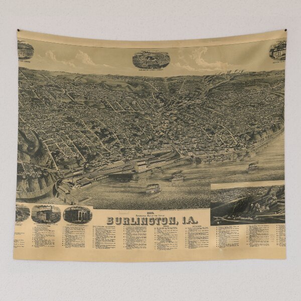 Item preview, Burlington, Iowa (1889) designed and sold by allhistory.