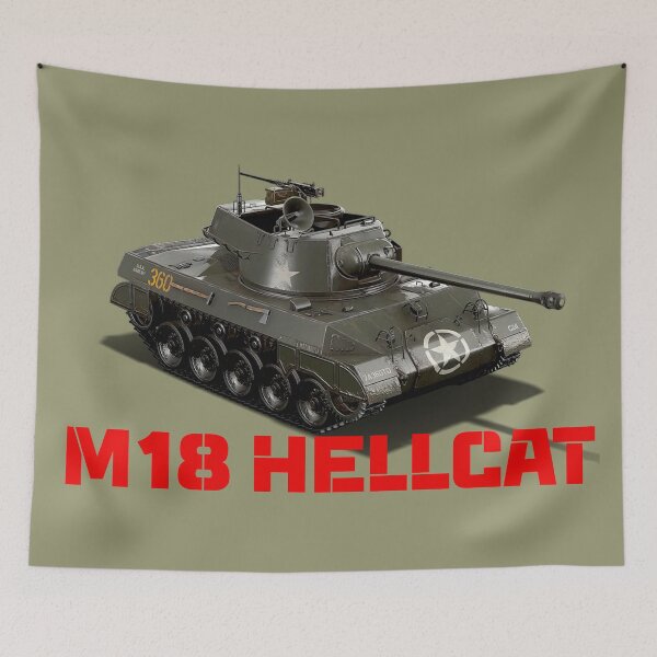 Aperçu de l'œuvre Chasseur de chars M18 Hellcat créée et vendue par Retr0Tshirts.
