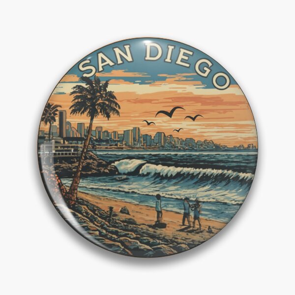 Item preview, Sunset Bliss in San Diego California - Vintage Beach Art Print designed and sold by CircinusStore.