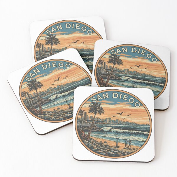 Item preview, Sunset Bliss in San Diego California - Vintage Beach Art Print designed and sold by CircinusStore.