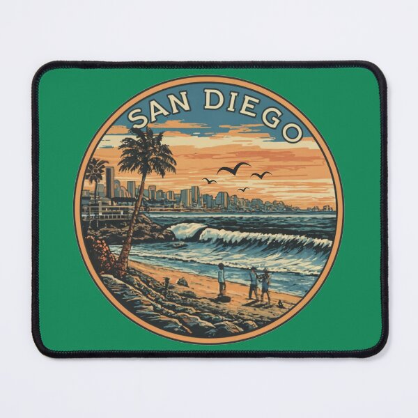 Item preview, Sunset Bliss in San Diego California - Vintage Beach Art Print designed and sold by CircinusStore.