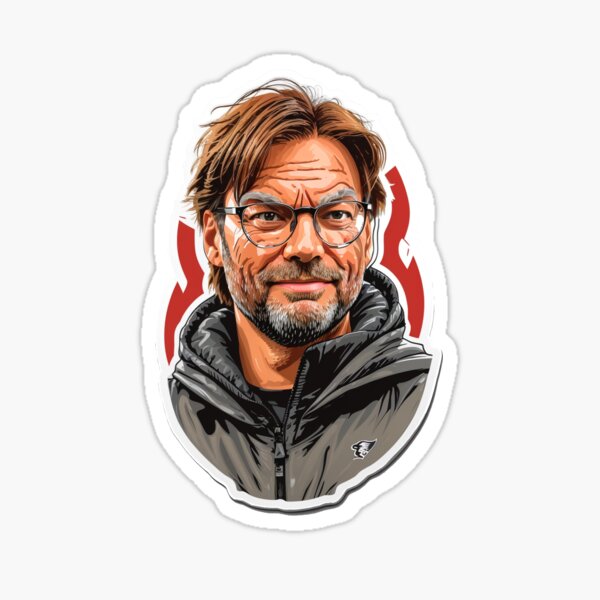 Artikel-Vorschau von Jürgen Klopp Aufkleber Style_013, designt und verkauft von AISoccerVerse.
