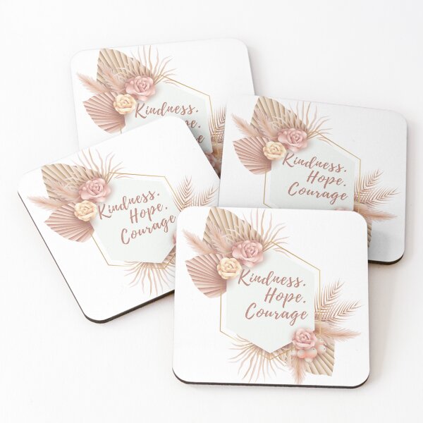 Item preview, Kindness. Hope. Courage, Motivational Design, Flowery designed and sold by Featheryy.