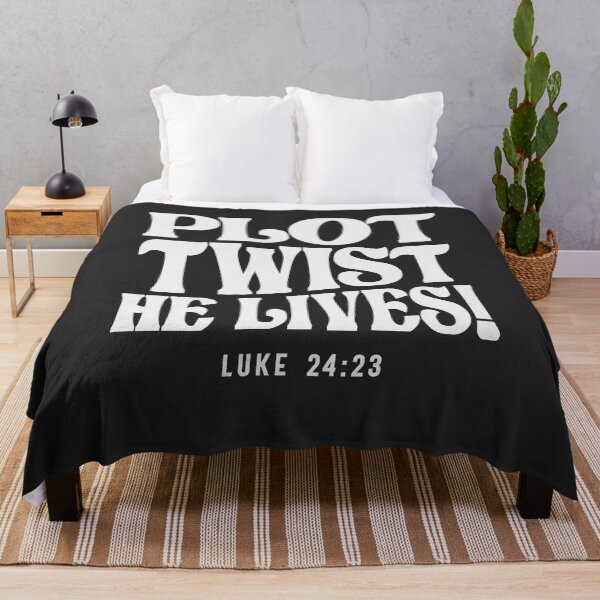 Item preview, Plot Twist He Lives Luke 24:23 Bible Verse Christian designed and sold by cidolopez.