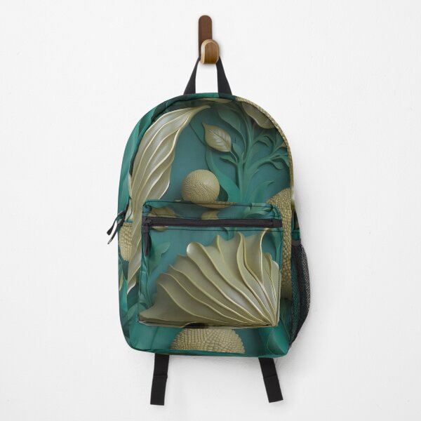 Item preview, Aquatic plants and shells in turquoise - 3D relief pattern #32 designed and sold by GoldenEraArt.