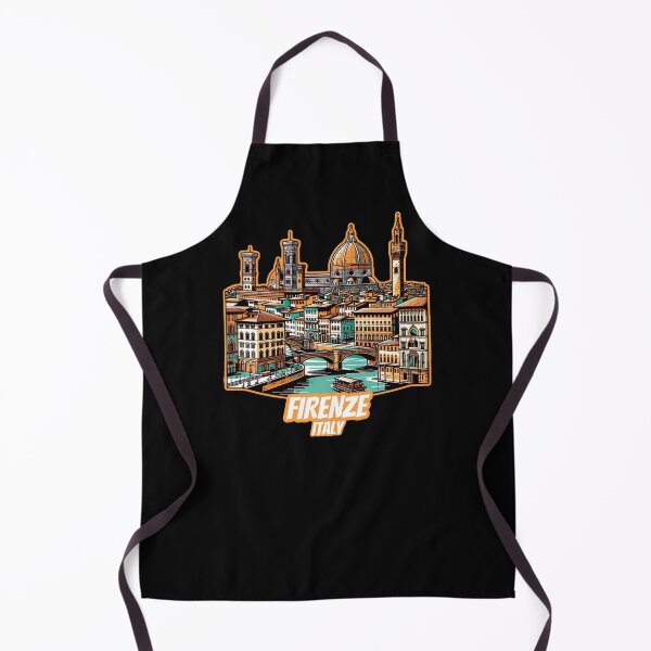 Item preview, Vintage retro Architectural landscape skyline of Firenze, Italy. Beautiful travel design. designed and sold by Unitepeople.