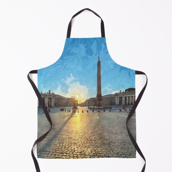 Item preview, View of St. Peter's Square in Rome at sunrise in watercolor designed and sold by Intermundium.