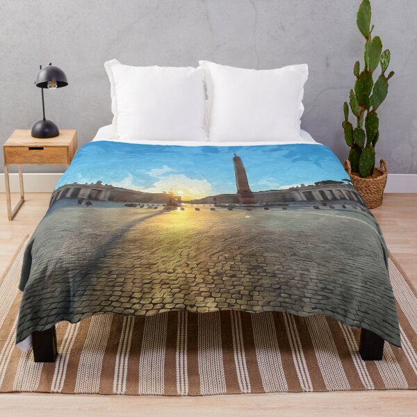 Item preview, View of St. Peter's Square in Rome at sunrise in watercolor designed and sold by Intermundium.