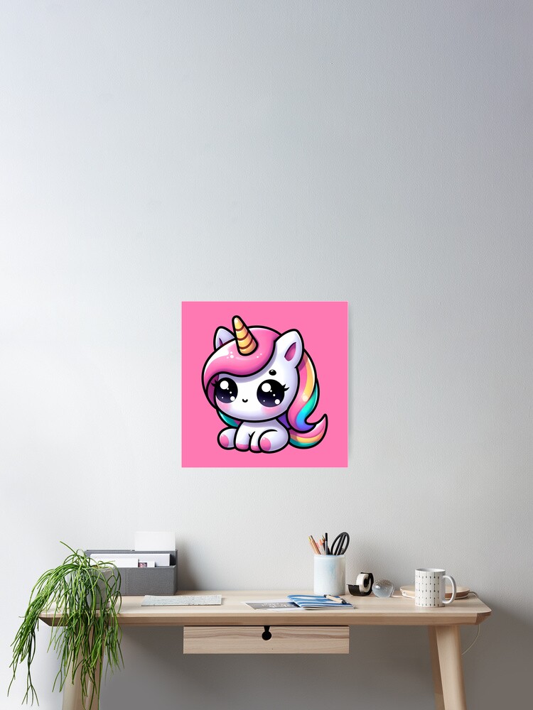 Kawaii Dreamy Sparklecorn Unicorn Poster