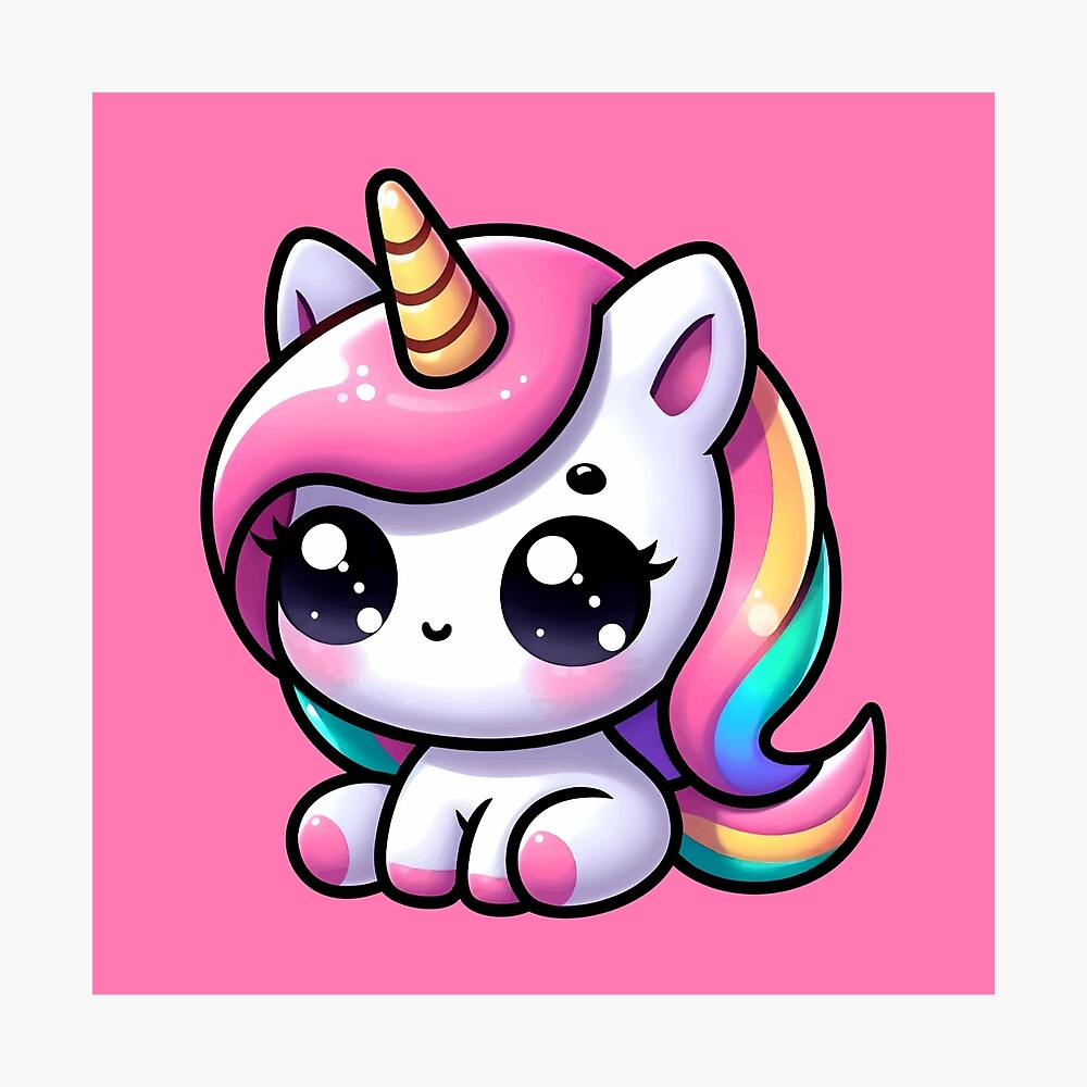 Kawaii Dreamy Sparklecorn Unicorn Poster