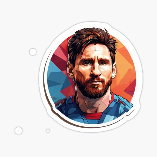 Artikel-Vorschau von Messi-Aufkleber Style_004, designt und verkauft von AISoccerVerse.