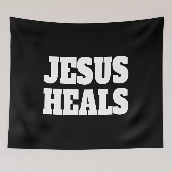 Item preview, Jesus Heals Black And White Christian designed and sold by PMCreative.