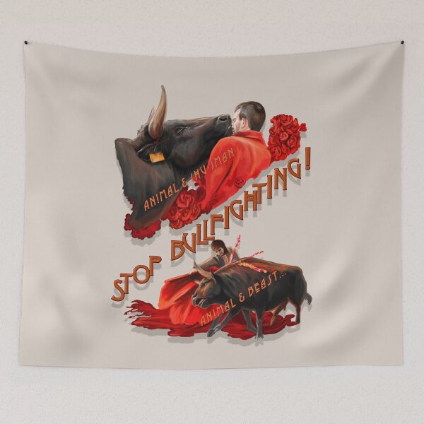 Item preview, Stop Bullfighting Painting designed and sold by AK-Hevonen.