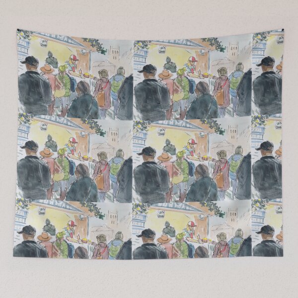 Item preview, Buying Food At The Market - Christmas in Exeter designed and sold by MikeJory.