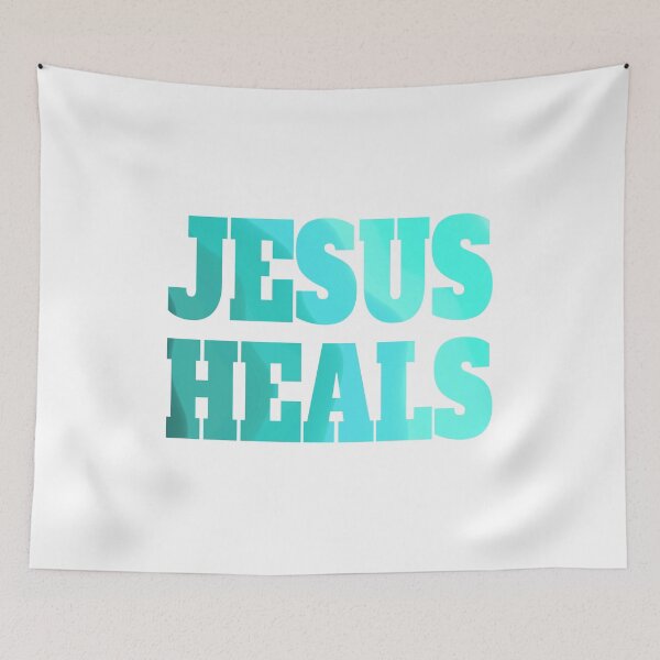 Item preview, Jesus Heals Blue Waves Christian designed and sold by PMCreative.