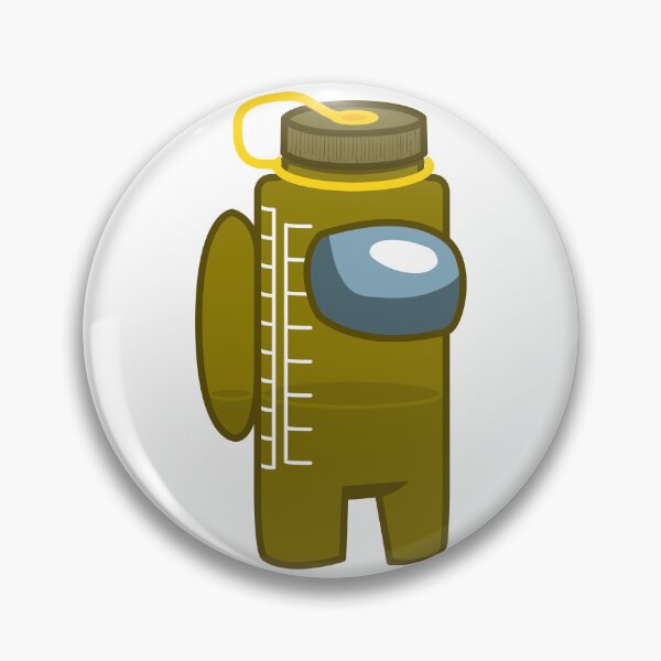 Item preview, Suspicious Water Bottle - Olive designed and sold by BipedalNarwhal.