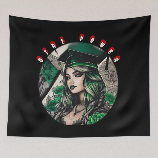 Item preview, Girl power, a Green eyed tattoed temptress, strong women designed and sold by sailorsam1805.